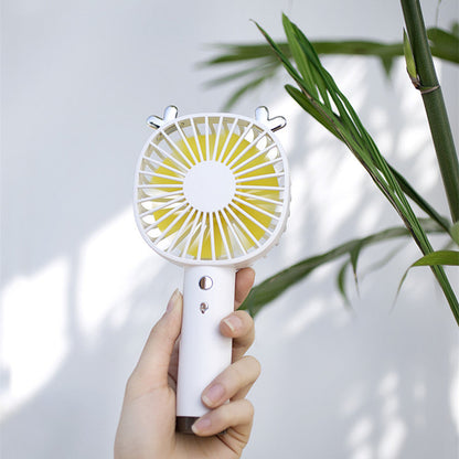 Cute Handheld Mini Desktop Charging Fan