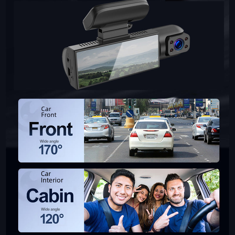 360° Car Monitor with Dual Recording – Hassle-Free Installation