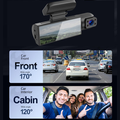 360° Car Monitor with Dual Recording – Hassle-Free Installation